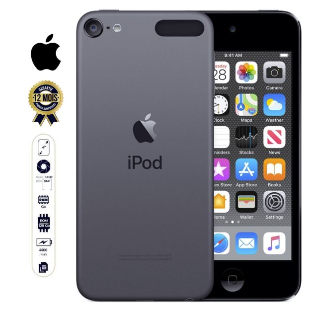Apple Ipod Touch - 4" écran retina - 128 Go - Bluetooth - Gris - 12 mois