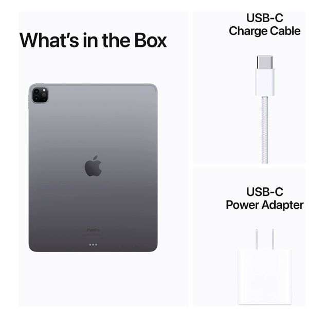 Apple ipad pro 2022 12.9'' wifi-cellular 6ieme génération - Nano Sim - 256Go/8Go - 12MP+10MP 4K/12MP - 10758mAh -Garantie : 12 mois