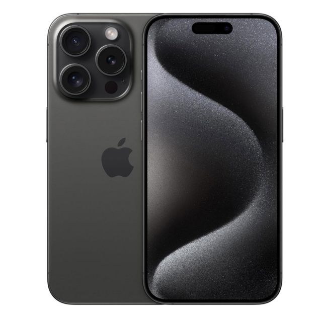 iPhone 15 Pro - 256 Go/8Go - 6,1" - Apple A17 Pro - Nano SIM physique et e-sim - 48 MP+12MP+12MP/12MP - 3274mAh - Garantie 12 mois 