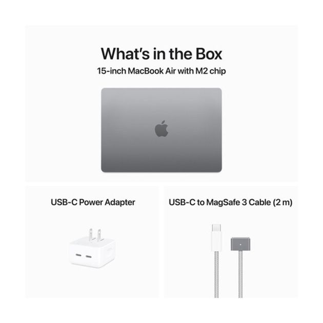 Apple MacBook Air 2023 - 256 Go SSD NVMe / 8Go RAM - écran Liquid Retina 15.3" - Apple M2 - Wi-Fi 6 + Bluetooth 5.3 - Autonomie 18h -  macOS - Garantie 12 Mois  Qwerty ( Livré sous 3 semaines )