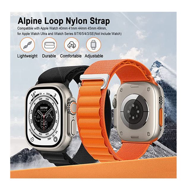 Bracelet de rechange en tissu pour Apple Watch ultra / Apple watch ultra 2 - 49mm