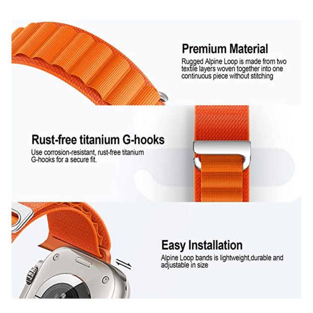 Bracelet de rechange en tissu pour Apple Watch ultra / Apple watch ultra 2 - 49mm