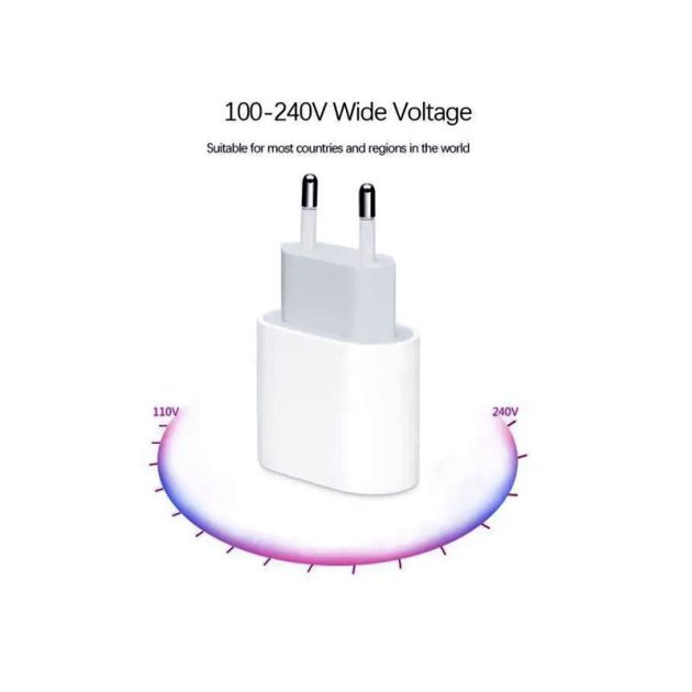 Boîtier iPhone - 20W - Charge rapide - Blanc