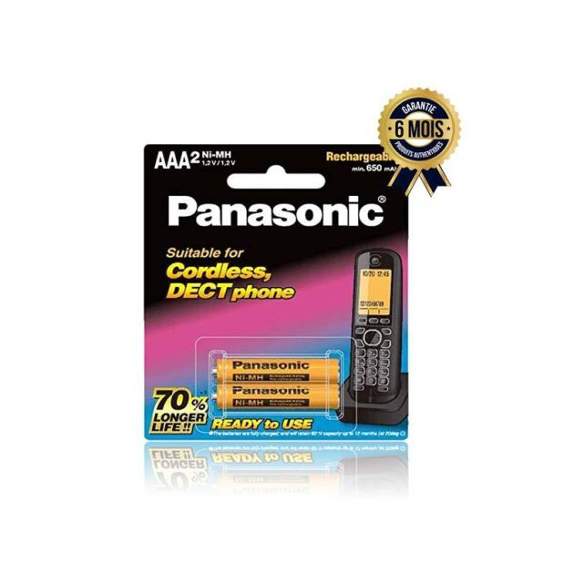 Piles Rechargeables Panasonic AAA ( uniquement sous commande )