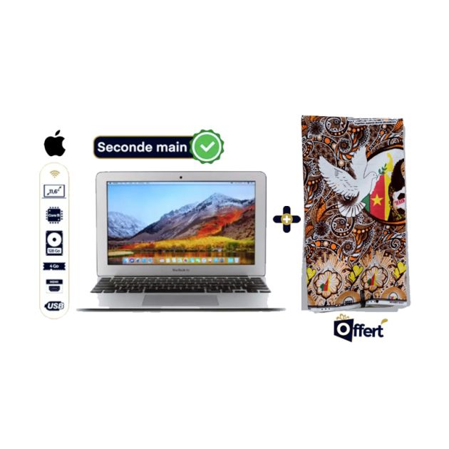 Pack Apple MacBook Air 2014 - 128Go/4Go Ram + Pagne de 8 Mars 2022 offert
