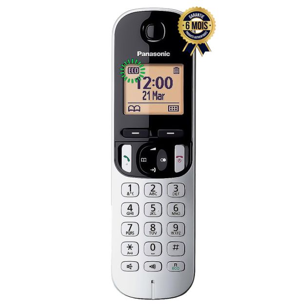 Téléphone Fixe sans Fil DECT - Panasonic  KX-TGC220UE1 - Avec répondeur numérique - 6 Mois