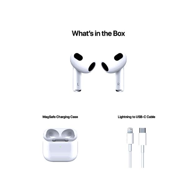 Apple Airpods 3 - Ecouteurs sans fil - Connectivité : Wireless, Apple H1 Chip - Garantie 12 mois