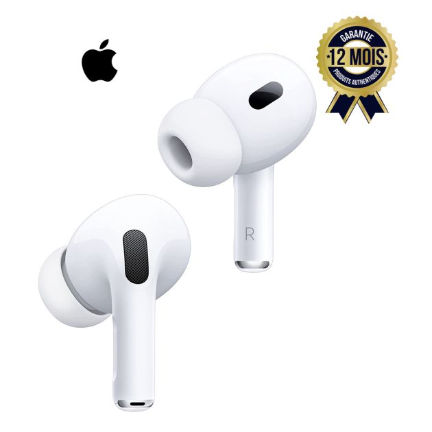 Apple AirPods Pro de 2e génération Écouteurs sans fil avec boîtier de chargement MagSafe - Suppression active du bruit - son spatial personnalisé - ajustement personnalisable