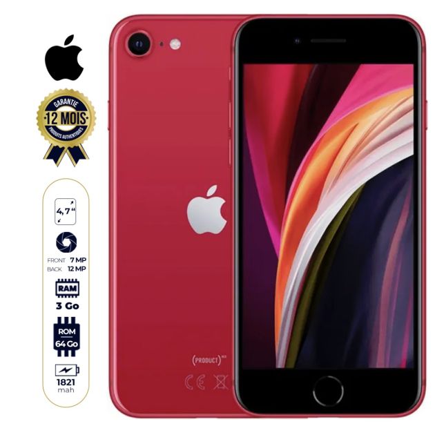 Apple Iphone SE(2020) - 256Go/ 3Go RAM - 4.7" - 1821mAh - 12MP - Garantie 12 Mois