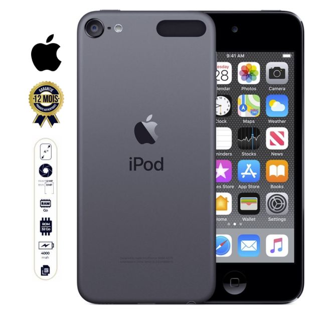 Apple Ipod Touch - 4" écran retina - 32 Go - Bluetooth - Gris - 12 mois