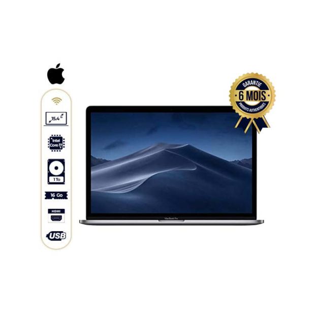 Apple MacBook Pro - 15.4" - Intel Core i7 - 2,8 GHz - 1 To/16 Go Ram - Argent - 06 mois de garantie