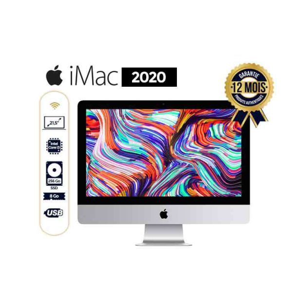 Apple iMac - 21.5" - Retina 4K - Intel core i3 - 3.6GHz - 256Go/8Go Ram - 12 mois de garantie - livraison 3 à 5 Jours