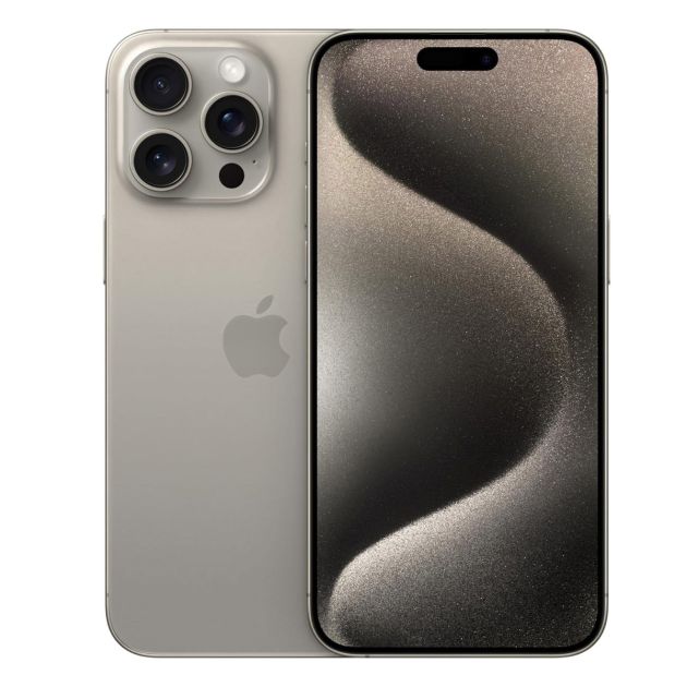 iPhone 15 Pro - 128 Go/8Go - 6,1" - Apple A17 Pro - Nano SIM physique et e-sim - 48 MP+12MP+12MP/12MP - 3274mAh - Garantie 12 mois 