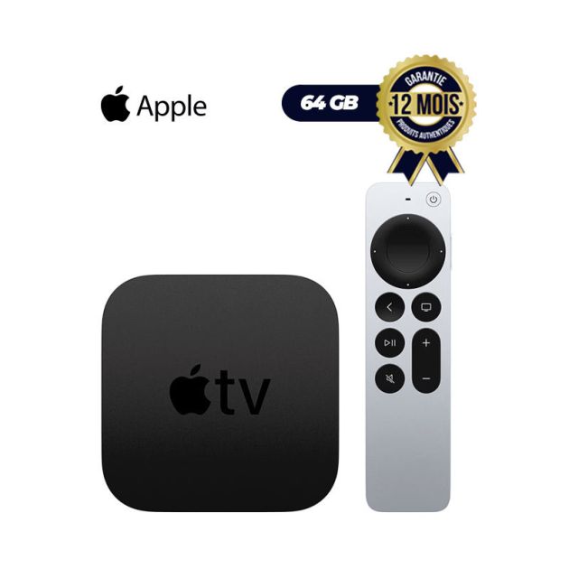 Apple 2021 TV 4K - 64 Go - 12 mois de garantie
