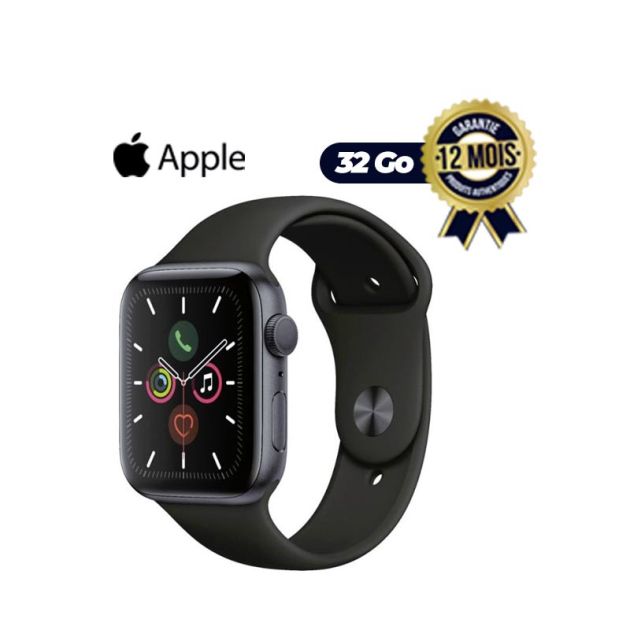 Apple Watch séries 5 – 44mm –  Boîtier en aluminium gris – GRIS