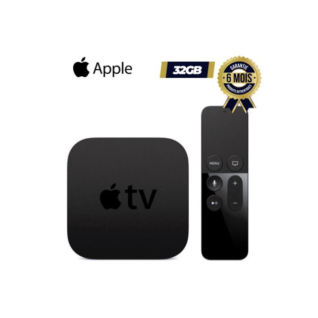 APPLE TV BOX - 32Go - 4K - noir - 06 mois de garantie