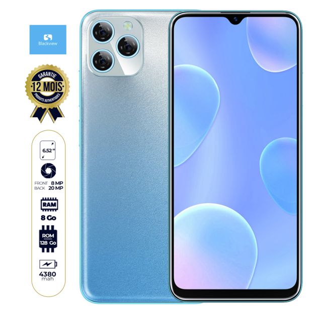 BlackView  A95 - 6.528" -128 Go/8 Go - 20MP/8MP - 4380mAh - Garantie : 12 Mois