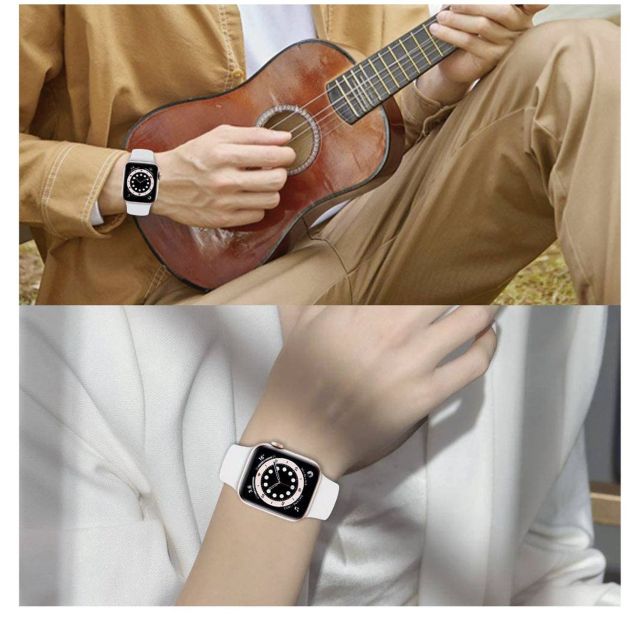 Bracelet de rechange 38mm/40mm/41mm - blanc - pour Apple watch