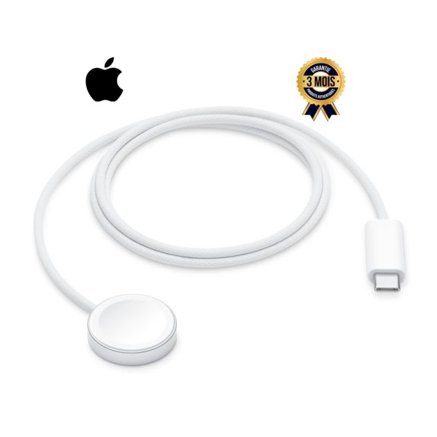 Cable de charge magnétique Apple watch - 1 mètre - Blanc