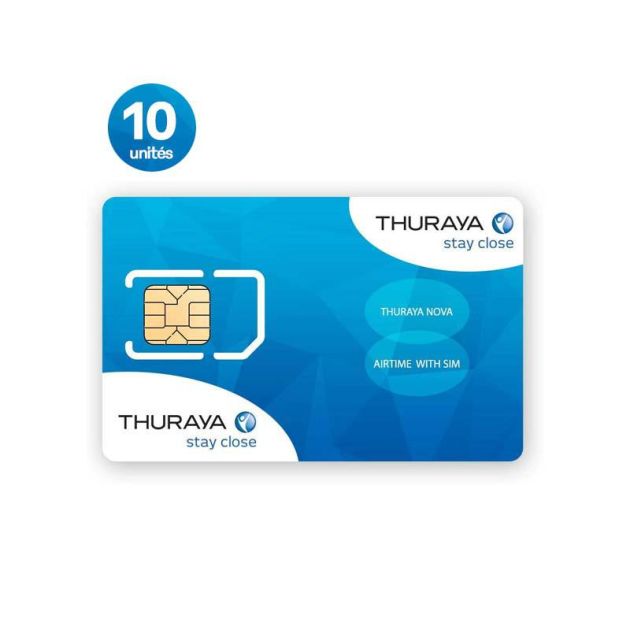 Carte  SIM Thuraya avec 10 unités
