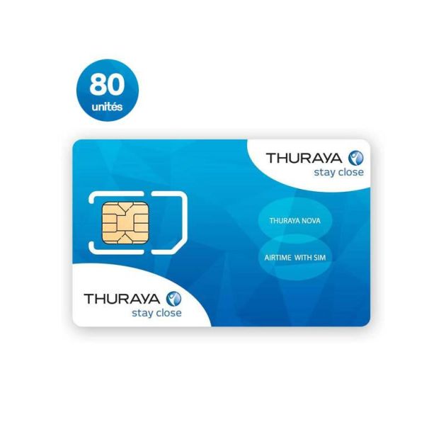 Carte  SIM Thuraya avec 80 unités