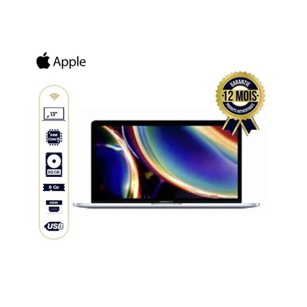 Macbook Pro 2020 - 13" - Core i5 - 512Go/8Go Ram - 12 mois de garantie