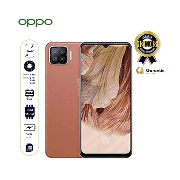 smartphone oppo F17 - 128Go/6Go - 6,44" pouces - 16MP - 4015mAh - 4G - dual sim - 12 mois garantie