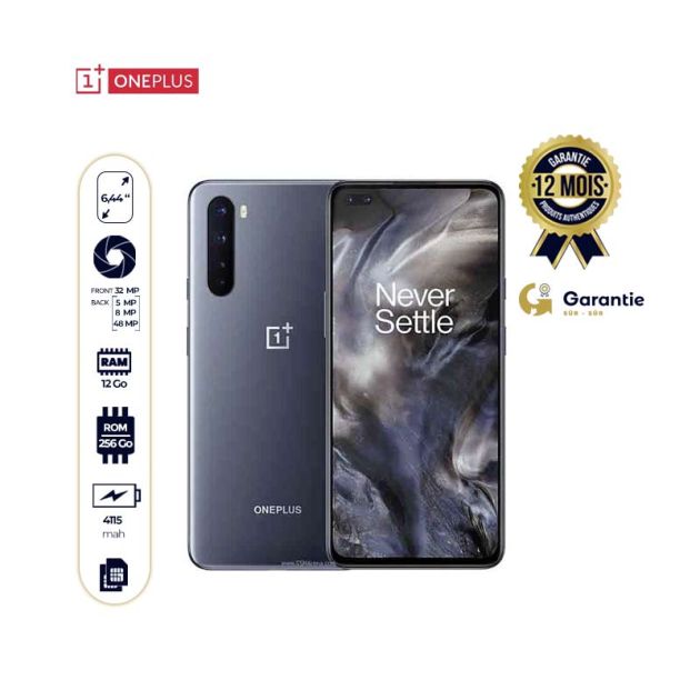 ONEPLUS NORD - 5G - 256Go - 6,44'' - 12 Go de RAM - 4115mah - 12 Mois