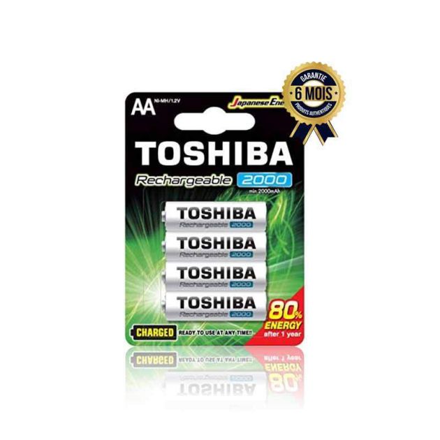 Piles rechargeables Toshiba AA 4 Pièces 2000 mAh