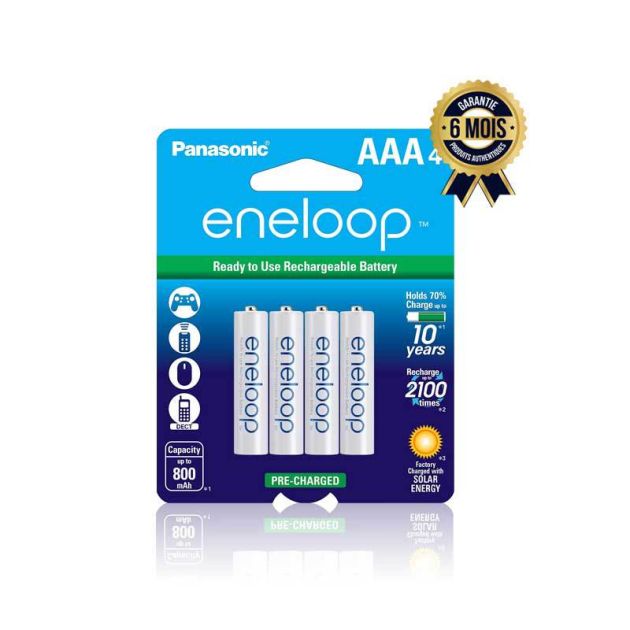 Piles rechargeables AAA Panasonic Paquet de 4 - 800 mAh ( uniquement sous commande )
