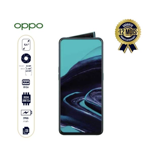 Oppo Reno - Smartphone - 256Go/8Go RAM - 48MP - 3765mAh - 6,4" - 4G - Dual Sim - Violet forêt