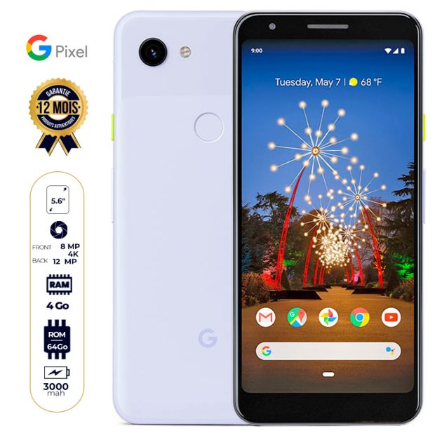 Google pixel 3A - 5.6" -  DUAL nano sim - 12MP /8MP - 64Go/4Go Ram - 3000mAh - 12 mois de garantie