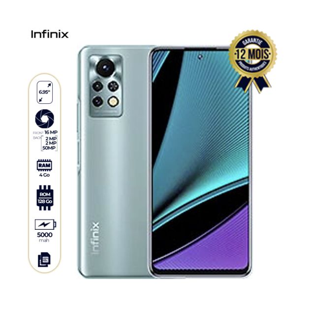 Infinix Note 11S -  128Go/4 Go - 50MP+2MP+2P/16MP - 6.95 " - 5000mAh -12 Mois de Garantie