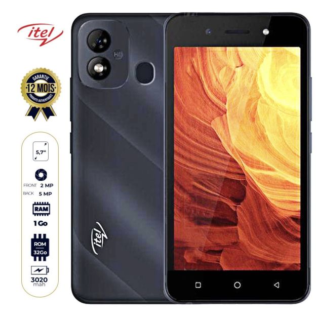 Itel A33 Plus - 32Go/1Go - 5.7" - 3020mAh - Dual Nano sim - Garantie 12 Mois