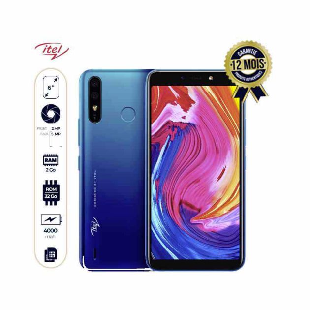 ITEL A56 PRO - 32/2 Go - 5/2 Mp - 6” - 4000 mAh - 12 Mois de garantie