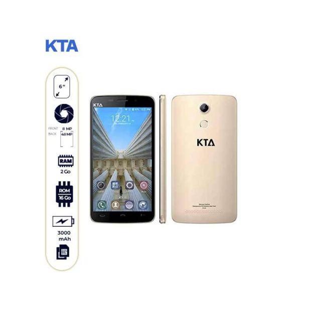 smartphone KTA mobile nuloop starline - 16Go/2Go - 6 pouces - 3000mAh - champagne gold