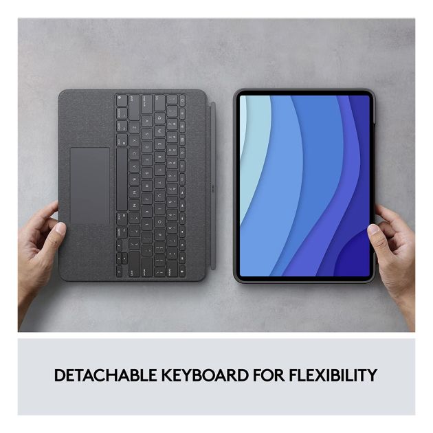 Logitech Combo Touch Etui clavier pour iPad Pro - 11 pouces (5ème génération - 2021) - Clavier rétroéclairé détachable avec béquille -  (LIVRAISON 5 a 10 JOURS)