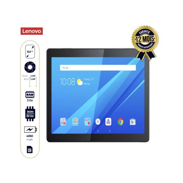 LENOVO TAB M10 X605L - 10.1"-32Go/3Go RAM - 4G LTE - 4850mAh