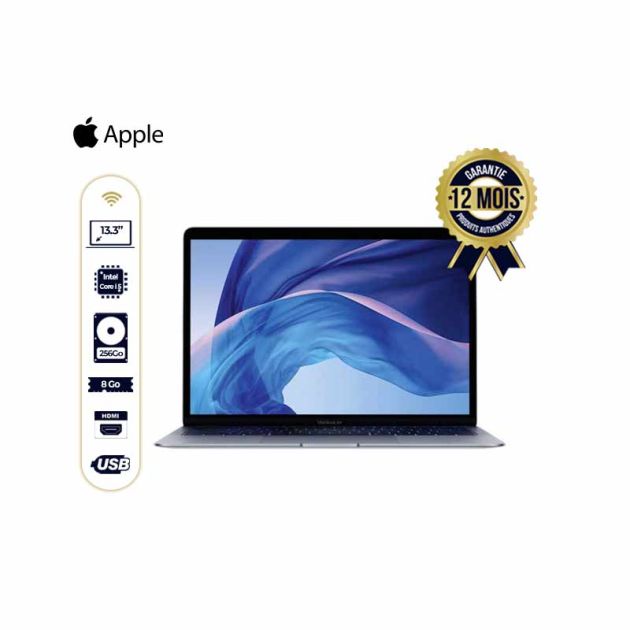 MacBook Air 2019 - 13.3" - 8Go/256Go SSD - core i5 - 1,6 GHz - 12 mois de garantie