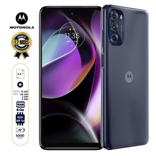 MOTOROLA MOTO G 5G (2022) - 256 Go/6Go RAM - 6.5" - 1 Nano Sim - 50 MP/13MP - 5000 mAh - Version Américaine - 12 Mois de garantie - Livraison 2- 5 jours