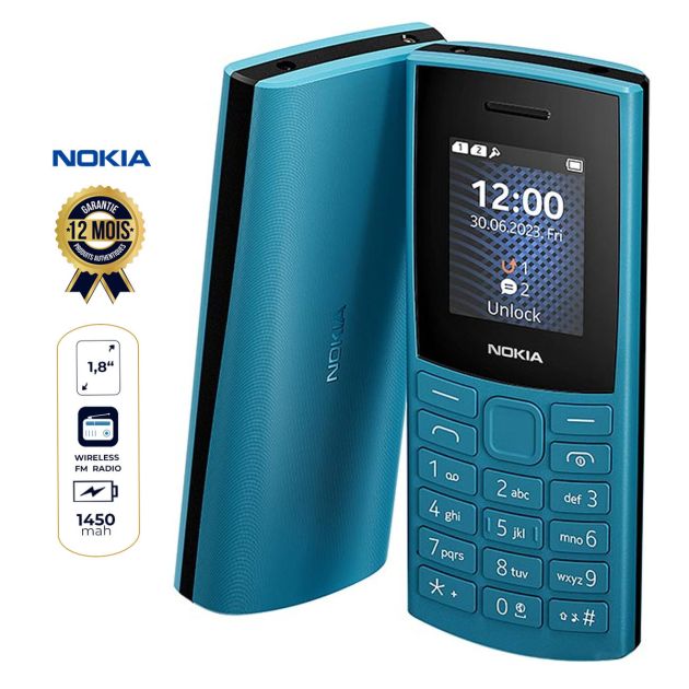 NOKIA 105 4G (2023) - 1,8" - Dual SIM - 1450mAh - Garantie 12 Mois