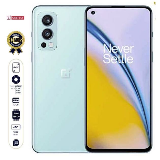 ONEPLUS Nord 2 5G - Smartphone - 256Go/12Go - 6.43" - 50MP - Dual nano sim - 4500mAh - Garantie 12 mois