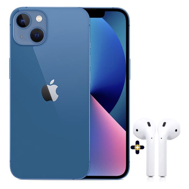 Pack Iphone 13 - 128Go/4Go - Apple - 3240mAh - 6.1'' + Apple AirPods 2 - Blanc