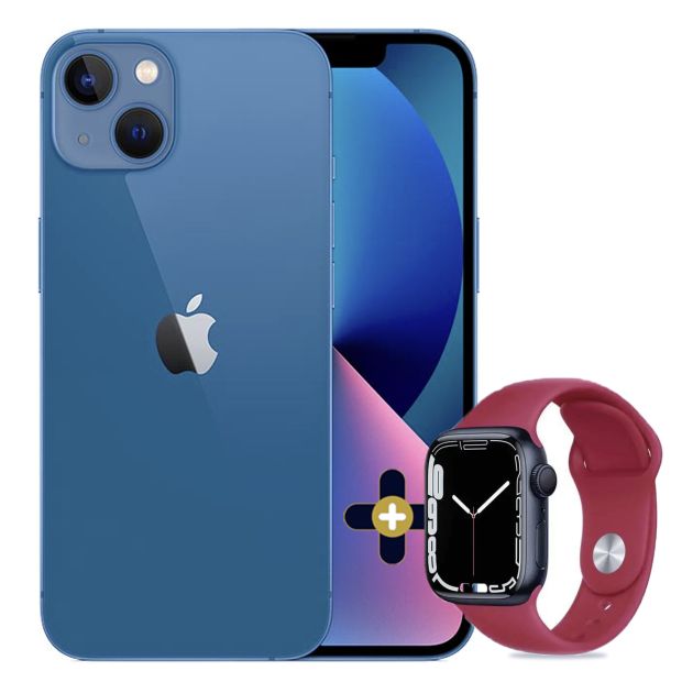 Pack Iphone 13 - 256Go/4Go - Apple - 3240mAh - 6.1'' + Apple Watch series 7 - GPS - 45 mm