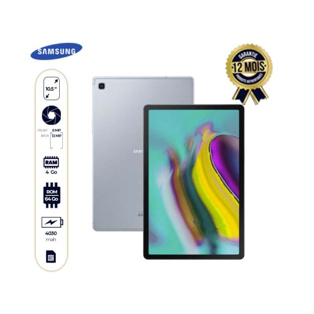 Samsung Galaxy TAB S5e - Smartphone - 64 Go/4 Go RAM - 7040 mAh - GRIS - Garantie 06 mois