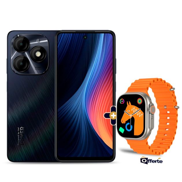 Smartphone itel P55 - 128 Go - 8Go+ 4Go RAM - 6.6” - 50MP - 5000mAh + Montre connectée Itel SONES ULTRA 2 offert