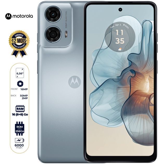 Smartphone Motorola Moto G24 Power - 256 Go - 16Go (8Go + 8Go) RAM - 6,56" - 50MP+2MP/16MP - Double Nano SIM - 6000 mAh - Version Indienne - Garantie 12 Mois