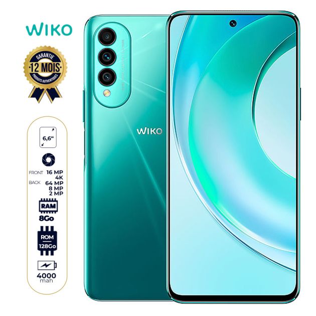Smartphone Wiko T50 - 128 Go/6Go - 6.6" - 64MP+8MP+2MP/16MP - 4000 mAh - Dual Nano SIM - Garantie 12 Mois
