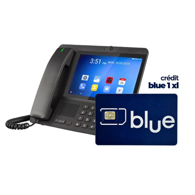 Téléphone Fixe GSM SQ Mobile LS-200 - 4G LTE + crédit Camtel - blue 1 XL