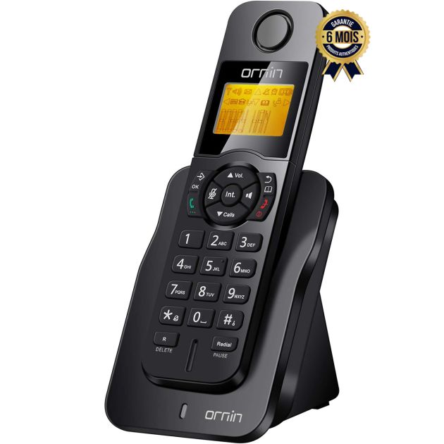 Téléphone fixe sans fil - Ornin D1005 - Pour le domicile - Technologie ECO - 6 Mois